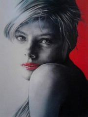 ENIGMA-SU-SFONDO-ROSSO-60X80-CM